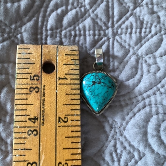 Sterling and turquoise pendant - Picture 4 of 4